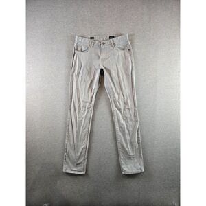 7 Diamonds Pants Mens Gray 31x34 Clifton Chino Slim Fit Straight Office Business